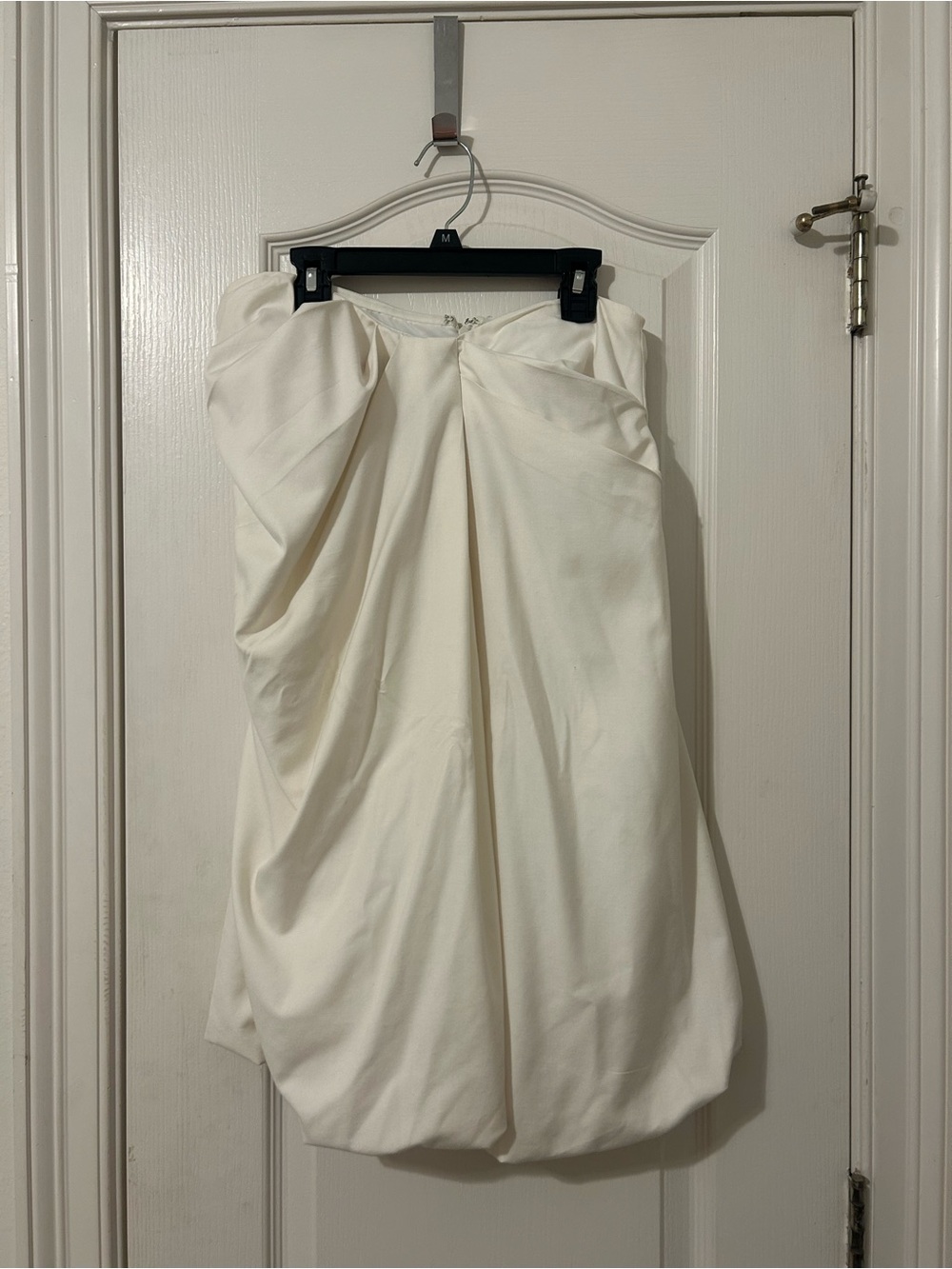 Sea New York Cream Draped Bubble Hem Mini Dress